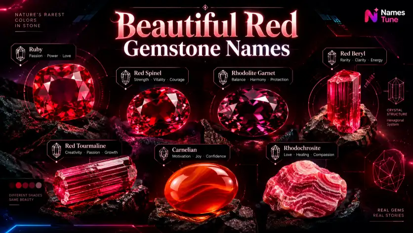 Beautiful Red Gemstone Names