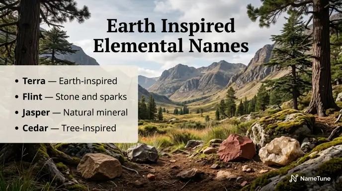 Earth Inspired Elemental Names