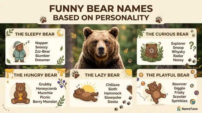 Funny Bear Names Based on Personality