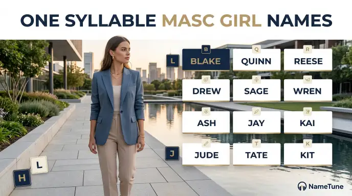 One Syllable Masc Girl Names