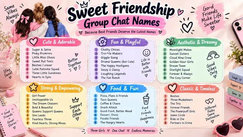 Sweet Friendship Group Chat Names