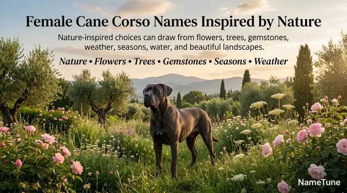 Female Cane Corso Names Inspired by Nature